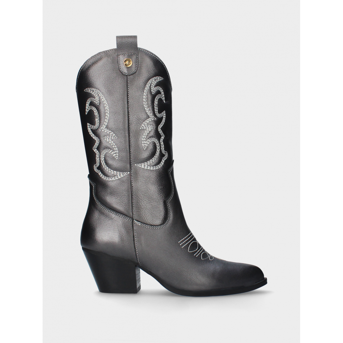 Texana Preta de Cano Alto para Mulher Salome04 MLV Portuguese Shoes