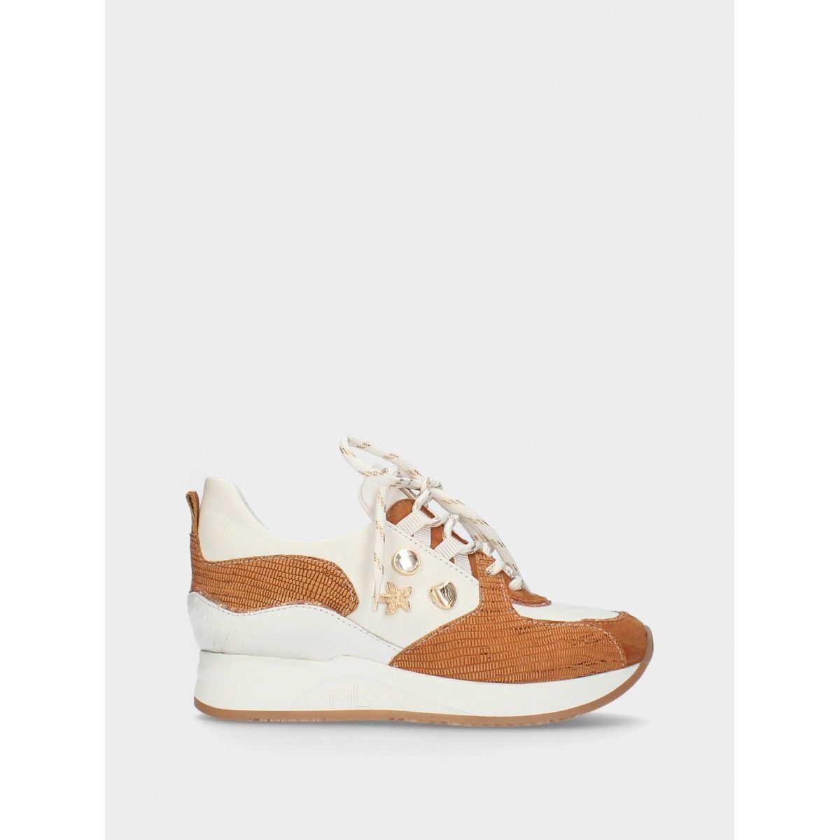 camel wedge sneakers