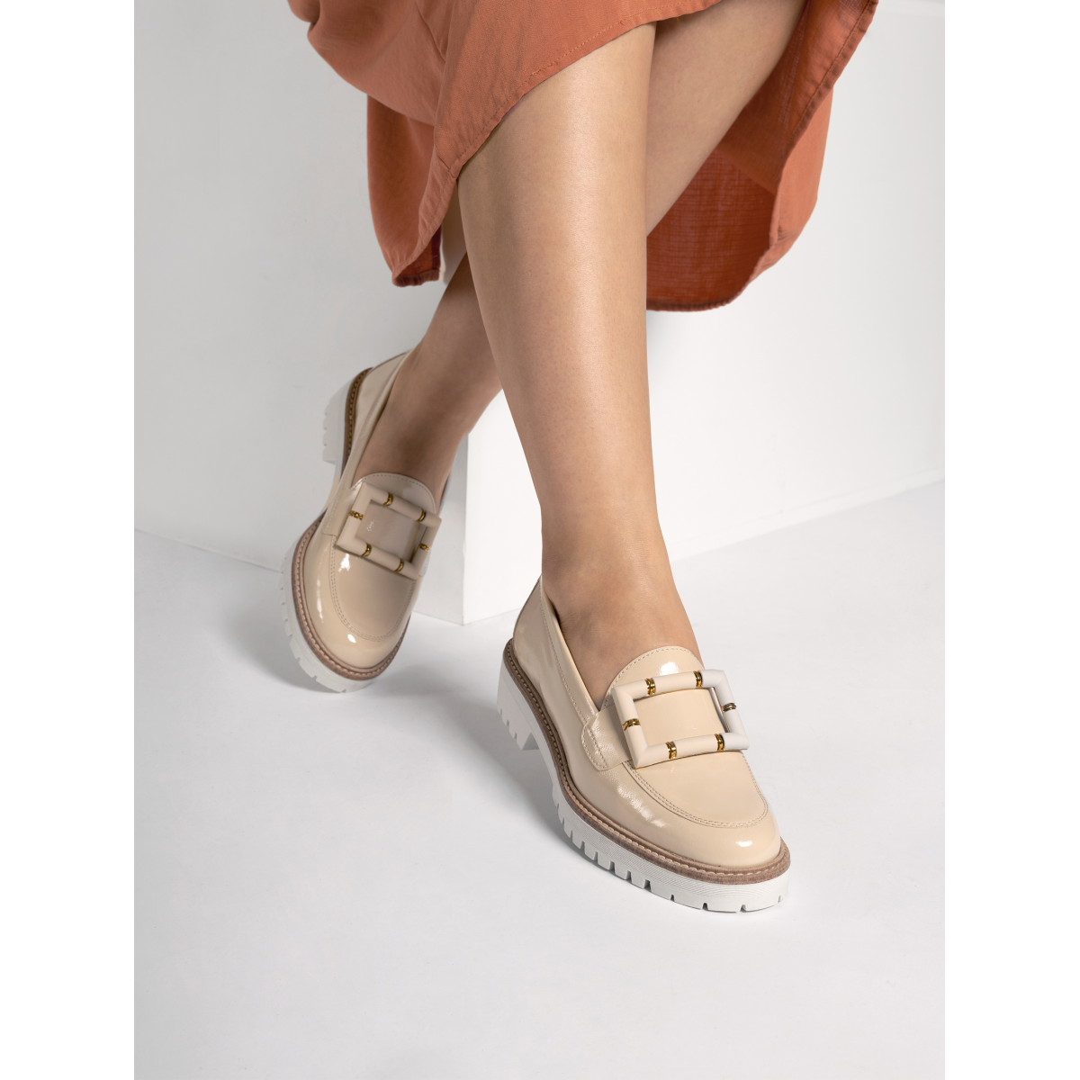 Mocassin Beige pour Femme Raquel12 Chaussures Portugaises MLV Shoes